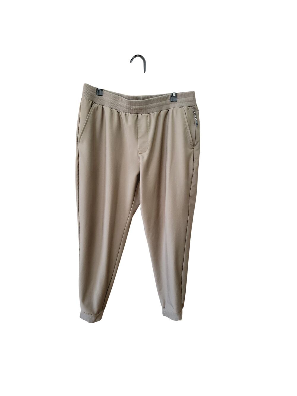 FLX Mens Joggers Size Large Dark Tan Performance Stretch